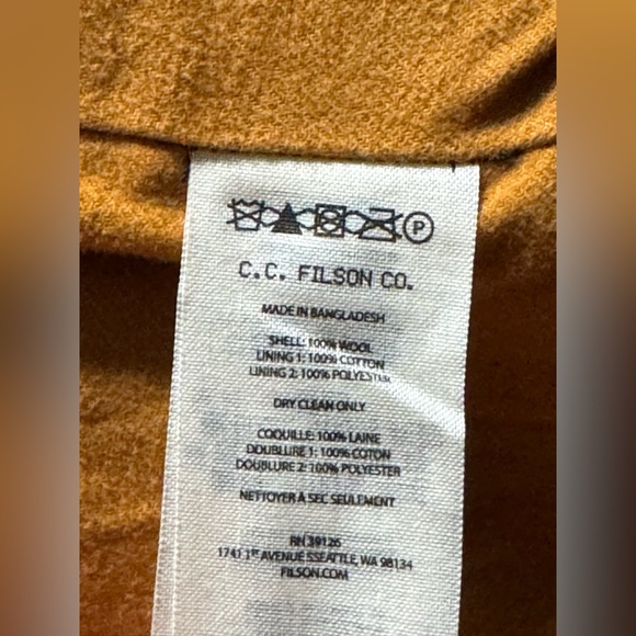 Men's Filson Mackinaw Wool Jac Shirt - Oxblood/Black size Small - Picture 5 of 8